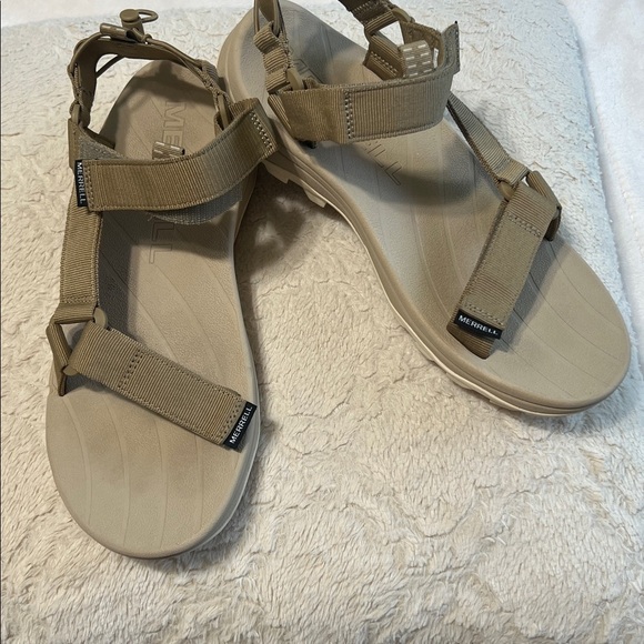 Merrell Men’s Hiking Sandals Speed Fusion Tan Size 10 Excellent Condition - Picture 2 of 7